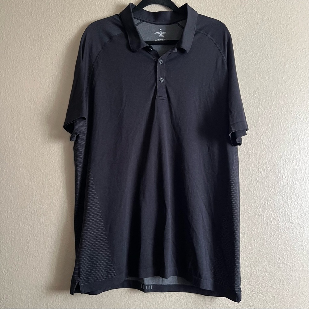 Fabletics Men’s The Training Day Polo Black Size 2XL